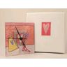  Hand-painted glass pink shopping clock